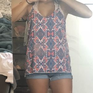 Blue and pink top